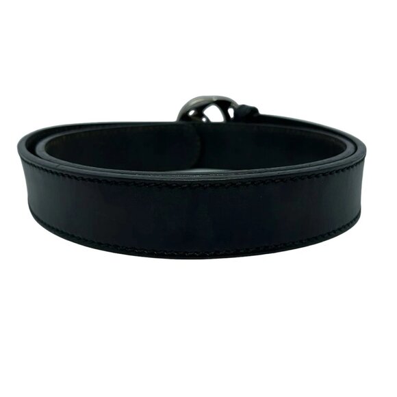 GUCCI - Black Silver Leather Hardware Belt 207-071925 - Picture 2 of 5
